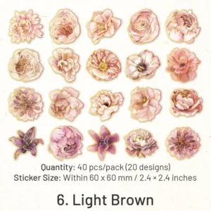 flower and butterfly gold foil clear 13