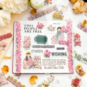 flower and fence clear transparent stickers 3