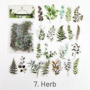 flower and plant clear transparent stickers 13