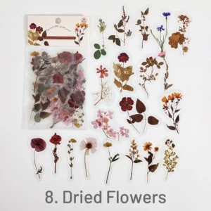 flower and plant clear transparent stickers 14