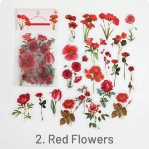 flower and plant clear transparent stickers 8