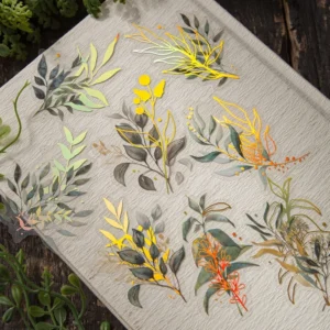 flower and plant holographic hot stamping 2