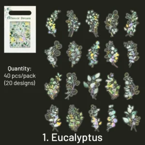 flower and plant holographic hot stamping 9