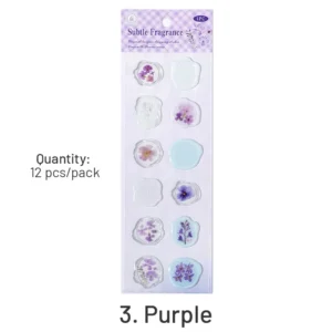 Flower and Plant Wax Seal Dripping Glue Stickers flower and plant wax seal dripping 12