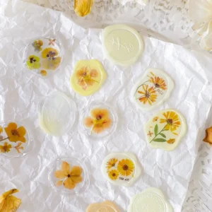 Flower and Plant Wax Seal Dripping Glue Stickers flower and plant wax seal dripping 3