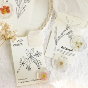 Flower and Plant Wax Seal Dripping Glue Stickers flower and plant wax seal dripping 5