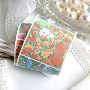 flower and rabbit cute cartoon sticker 2