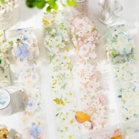 Flower Botanical Clear Transparent Decorative Tape