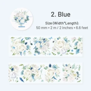 flower botanical clear transparent decorative tape 10
