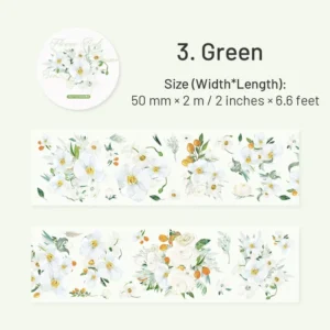 flower botanical clear transparent decorative tape 11
