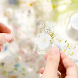 flower botanical clear transparent decorative tape 5