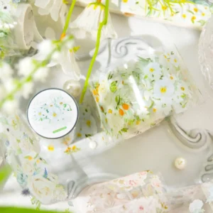 flower botanical clear transparent decorative tape 8