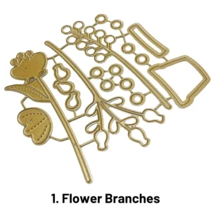 flower branches carbon steel crafting dies 6