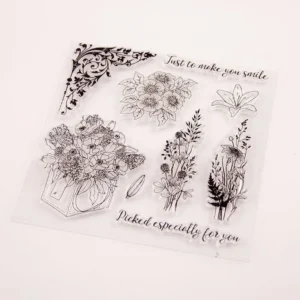 Flower Clear Silicone Stamp - packaging photo | clear stamp
