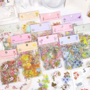 Flower Clear Transparent Decorative Stickers