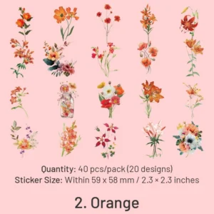 flower clear transparent decorative stickers 10