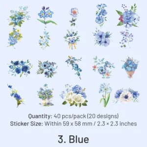 flower clear transparent decorative stickers 11