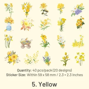 flower clear transparent decorative stickers 13