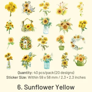 flower clear transparent decorative stickers 14