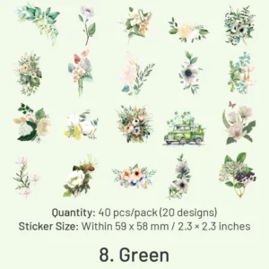 flower clear transparent decorative stickers 16