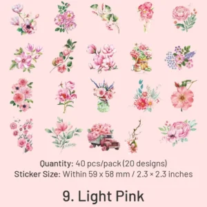 flower clear transparent decorative stickers 17