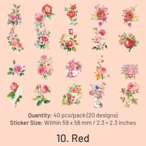 flower clear transparent decorative stickers 18
