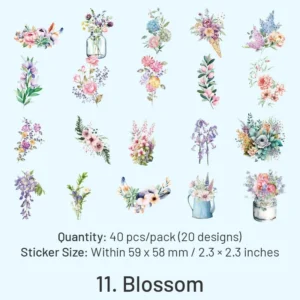 flower clear transparent decorative stickers 19