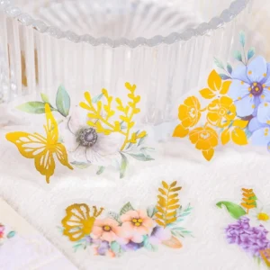 flower clear transparent decorative stickers 2