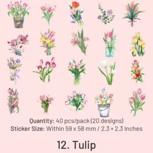 flower clear transparent decorative stickers 20