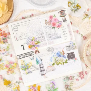 flower clear transparent decorative stickers 3