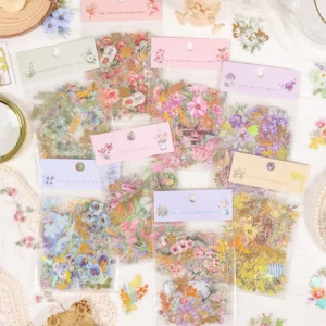 flower clear transparent decorative stickers 5