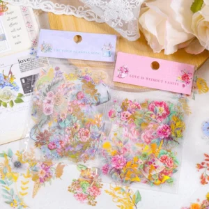 flower clear transparent decorative stickers 6