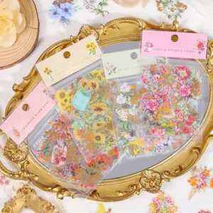 flower clear transparent decorative stickers 7