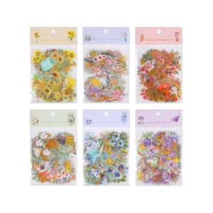 flower clear transparent decorative stickers 8