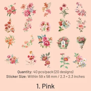 flower clear transparent decorative stickers 9