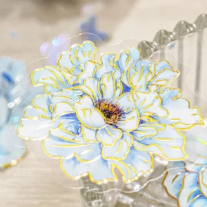 flower clear transparent holographic hot stamping 2