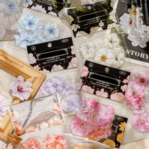 flower clear transparent holographic hot stamping 3