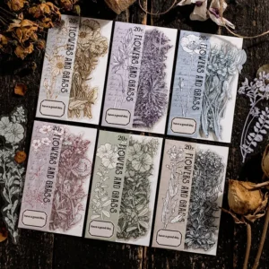 Flower Cottage Plant Stickers - Daisy, Magnolia, Daffodil, Herbs