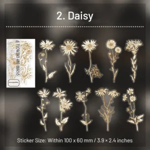 flower cottage plant stickers daisy magnolia 9