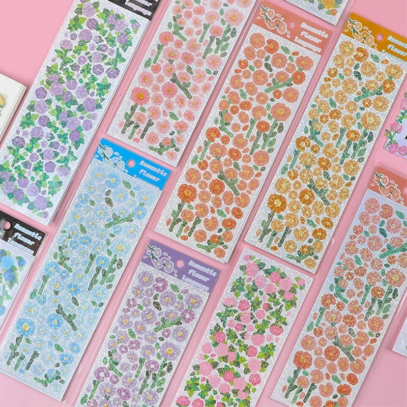 flower-holographic-clear-transparent-stickers-2 flower holographic clear transparent stickers 2