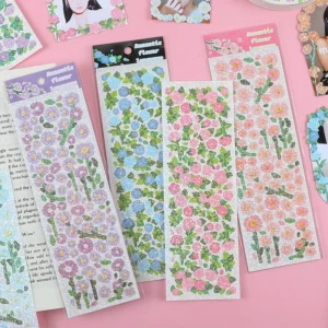 Flower Holographic Clear Transparent Stickers flower holographic clear transparent stickers 4