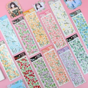 Flower Holographic Clear Transparent Stickers flower holographic clear transparent stickers 5