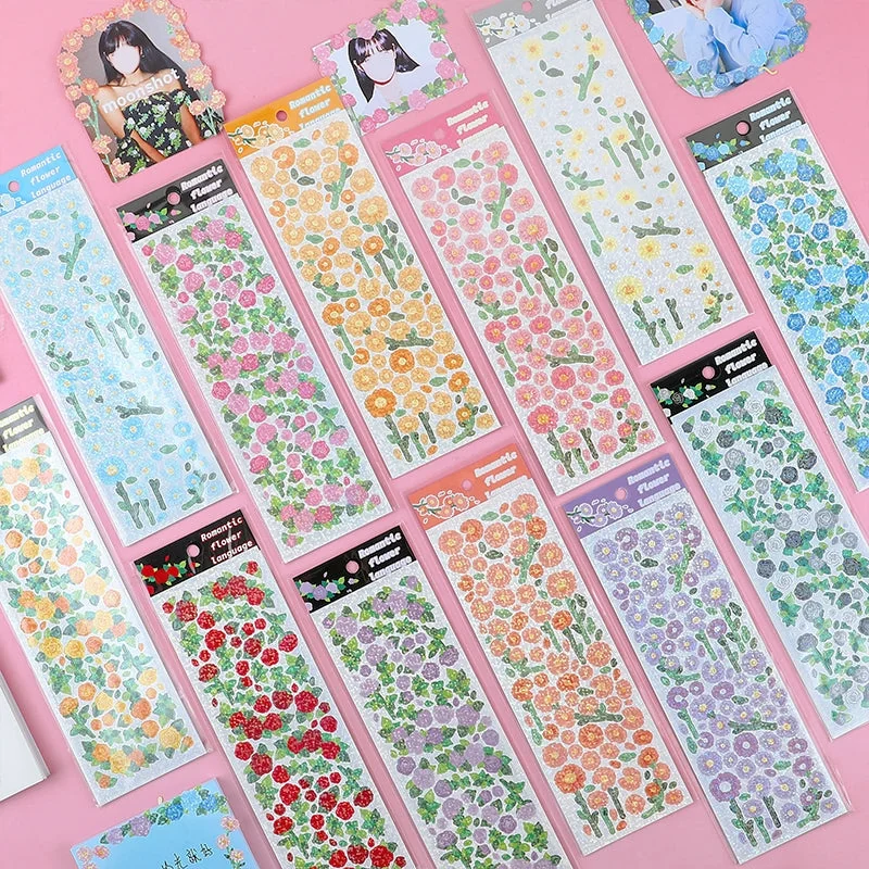 flower-holographic-clear-transparent-stickers-5 flower holographic clear transparent stickers 5