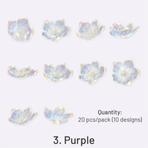 flower holographic hot stamping clear transparent 11 1