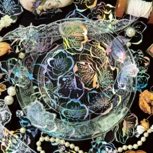 flower holographic hot stamping clear transparent 3 1