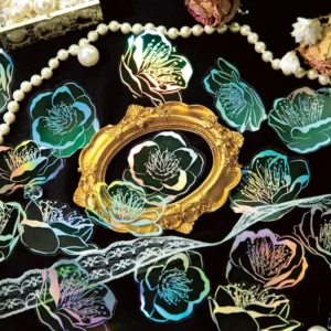 flower holographic hot stamping clear transparent 4 1