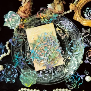 flower holographic hot stamping clear transparent 5 1