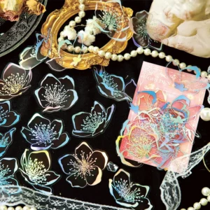 flower holographic hot stamping clear transparent 6 1