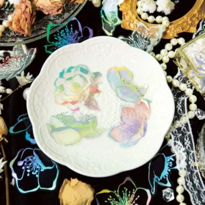 flower holographic hot stamping clear transparent 8 1