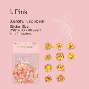 flower holographic hot stamping clear transparent 8